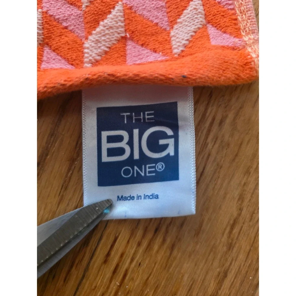 The Big One Pink Orange Grapefruit Citrus Beach Towel 100% Cotton 34x68 Y2K Boho
